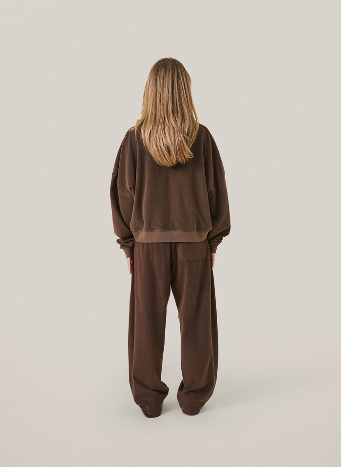Terry Towelling Tracksuit - Brown