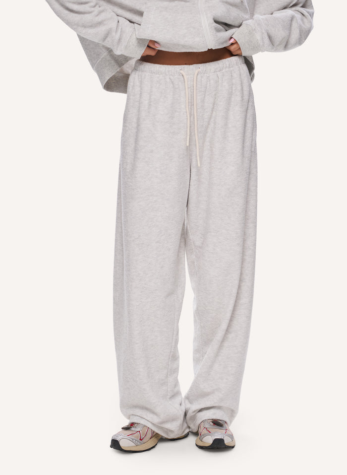 Towelling Tracksuit - Grey Marl
