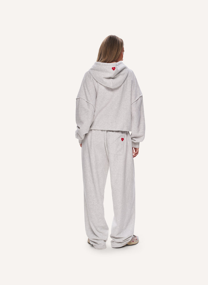 Terry Towelling Tracksuit - Grey Marl