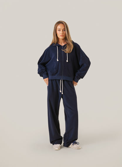 Towelling Tracksuit - Navy