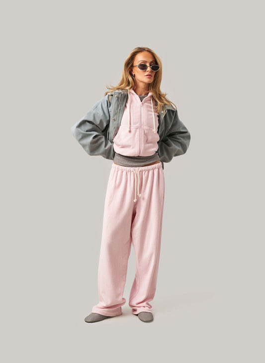 Towelling Tracksuit - Pink