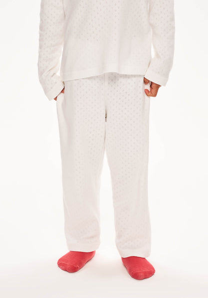 Kids Pointelle Pyjama - White