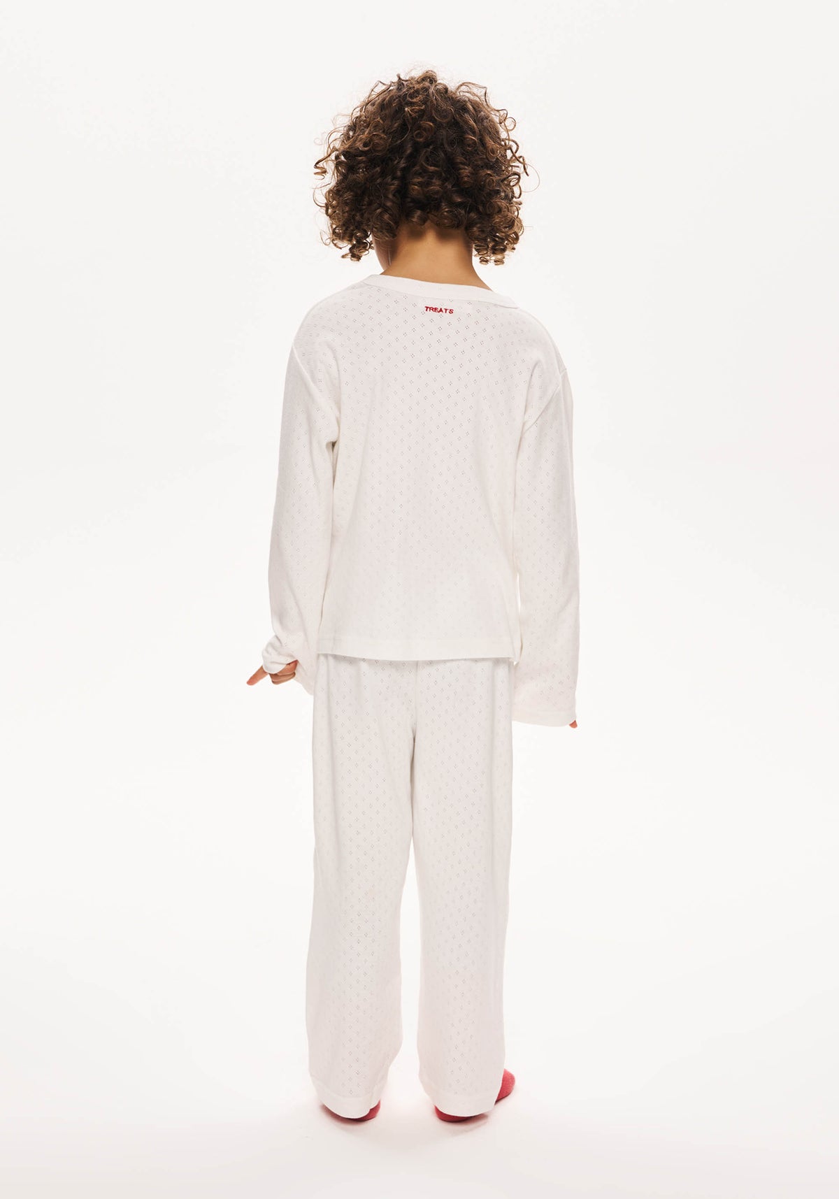 Kids Pointelle Pyjama - White