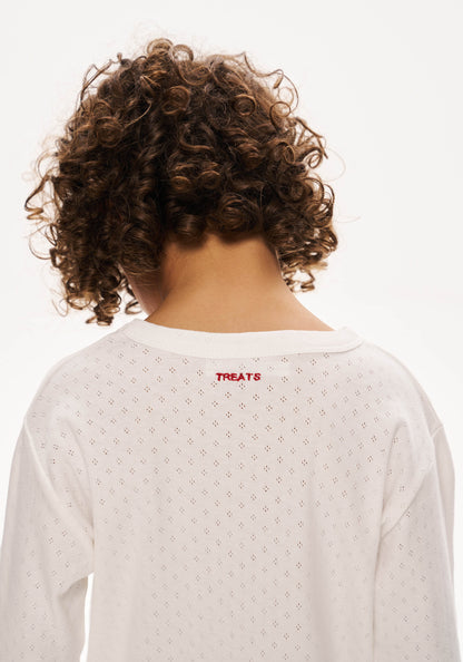 Kids Pointelle Pyjama - White