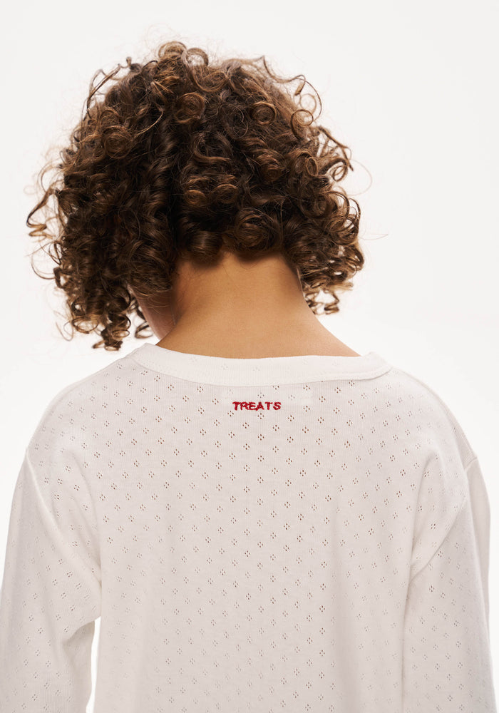 Kids Pointelle Pyjama - White