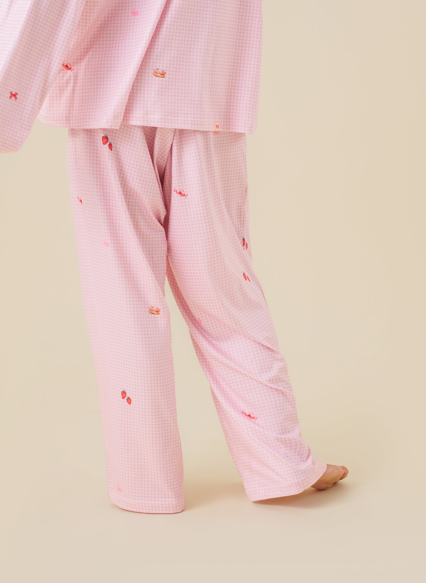 Gingham Soft Launch Pyjamas - Baby Pink