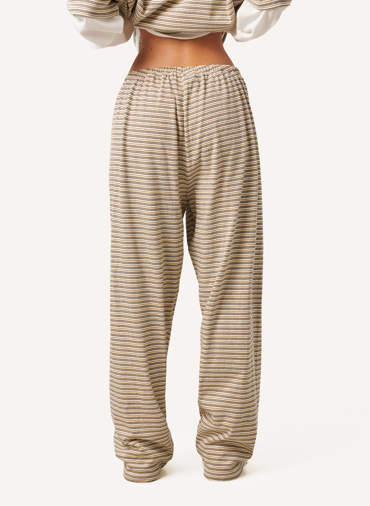 Striped Slub Set - Cream