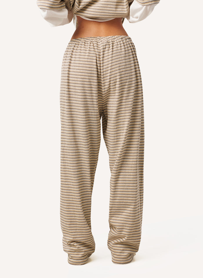 Striped Slub Set - Cream