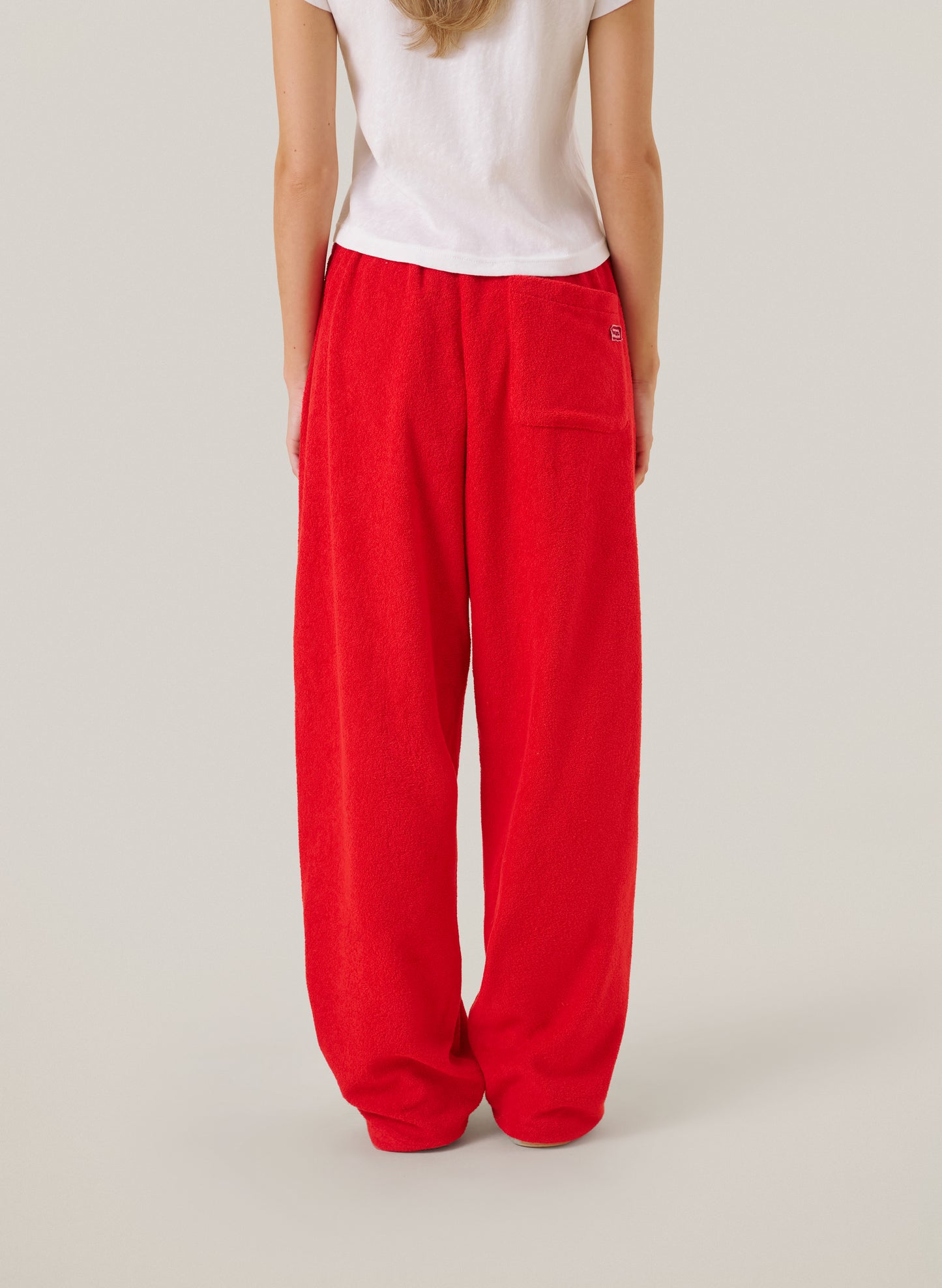 Towelling Pants - Red