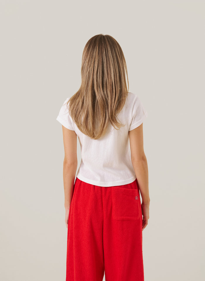 Towelling Pants - Red