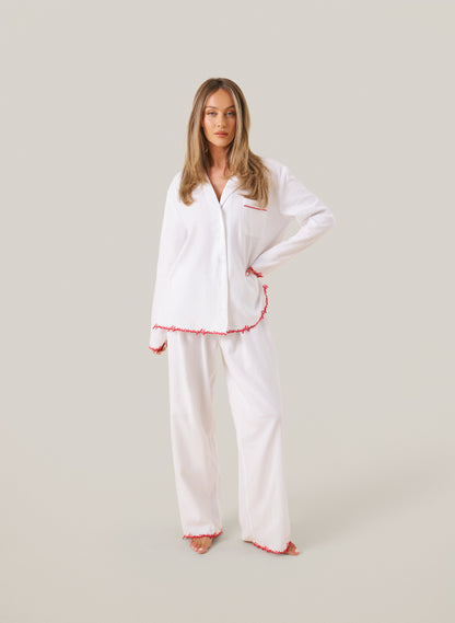 Naughty or Nice Pyjamas - White