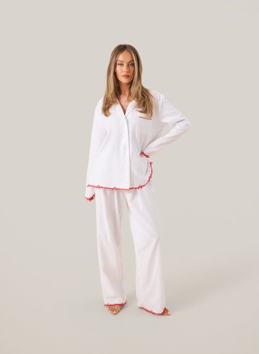 Naughty or Nice Pyjamas - White
