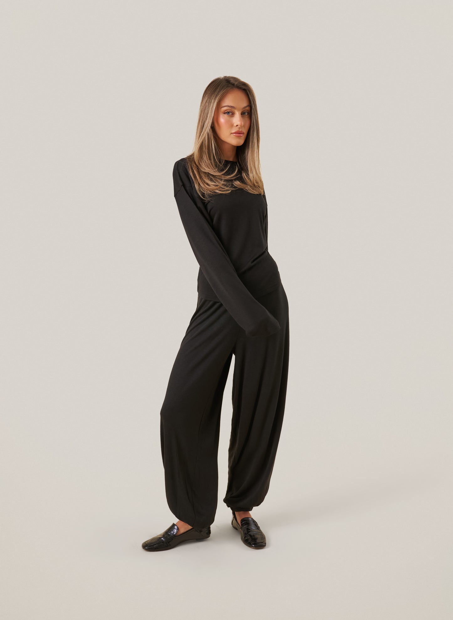 Knitted Slub Set - Black