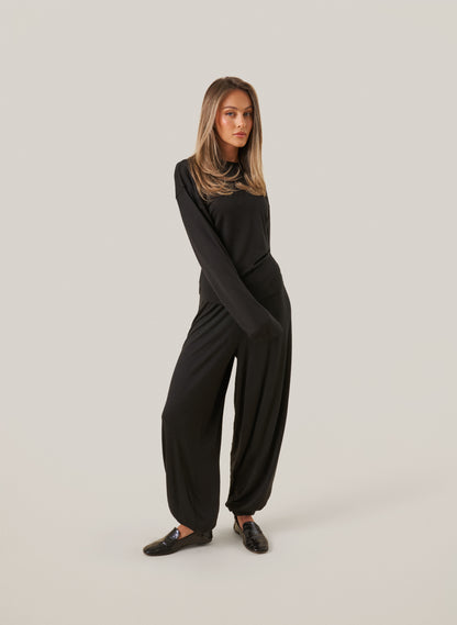 Knitted Slub Set - Black