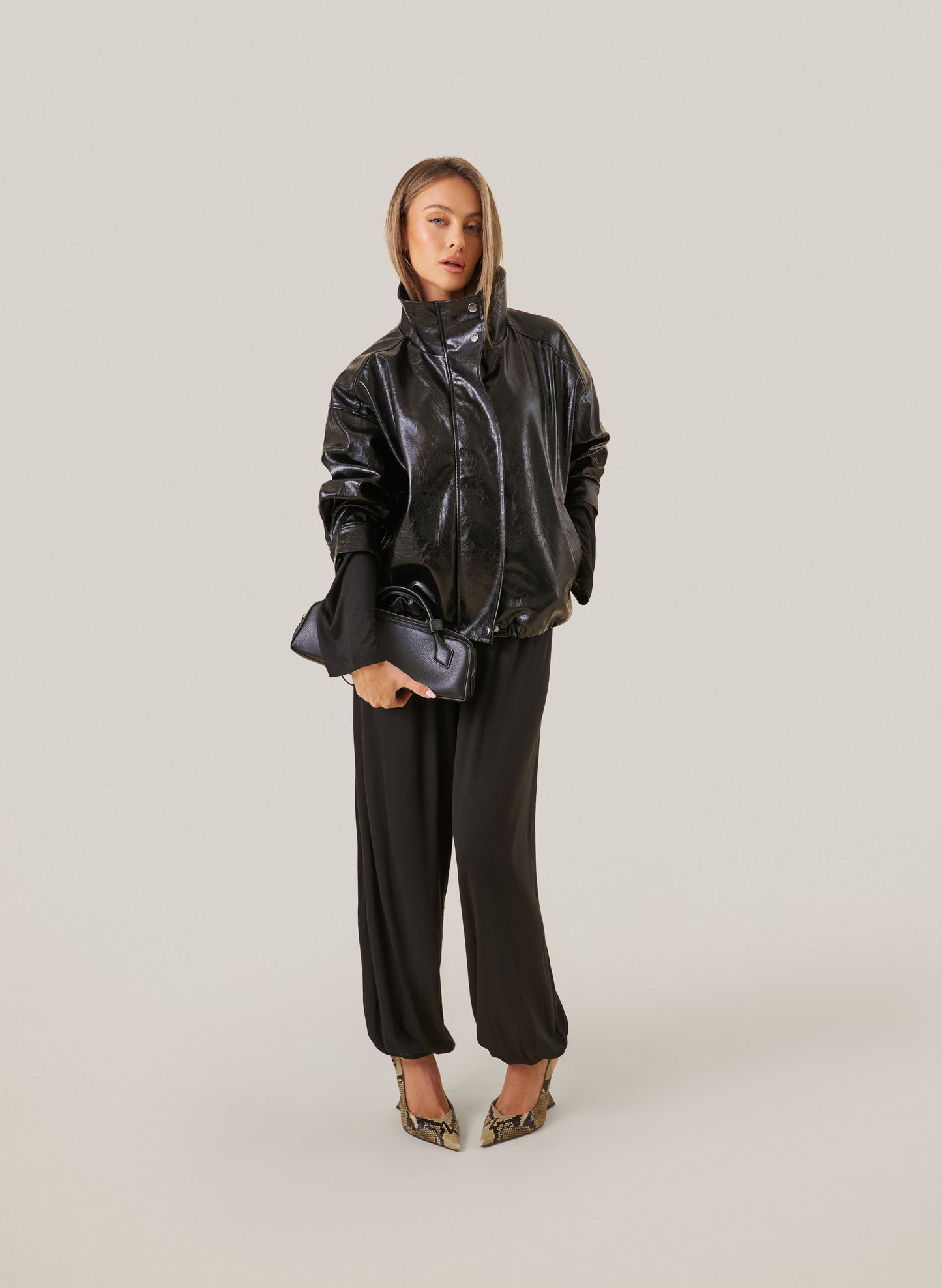 Knitted Slub Set - Black