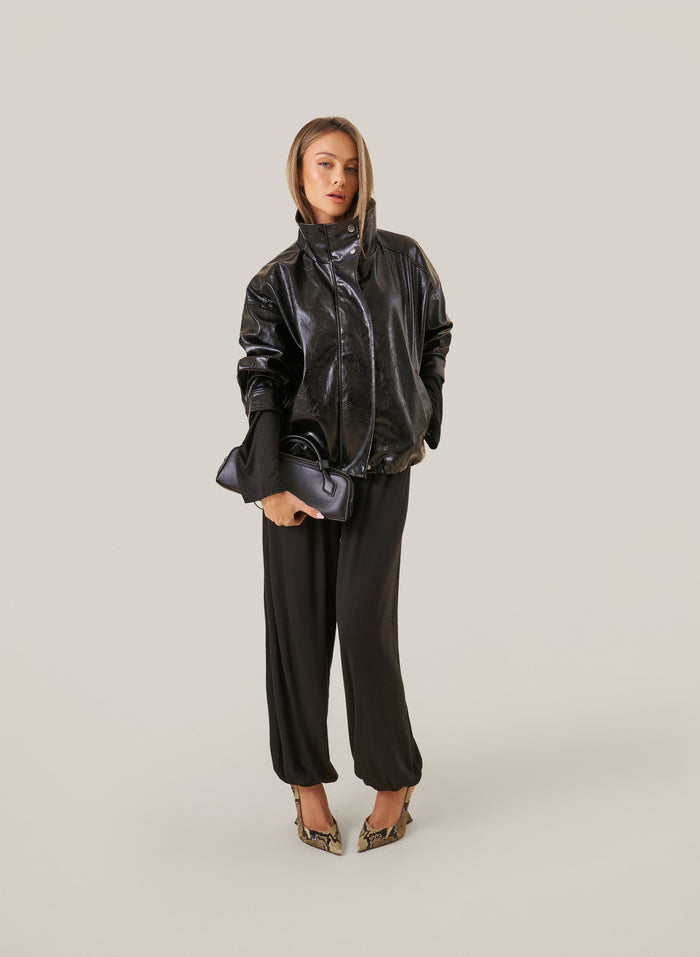Knitted Slub Set - Black