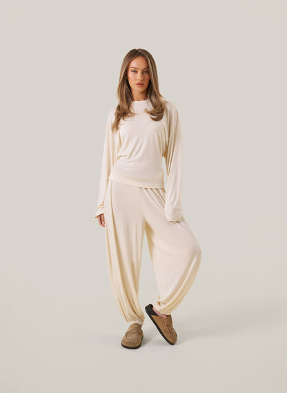 Knitted Slub Set - Cream