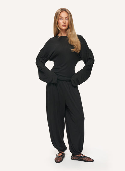 Knitted Slub Set - Black