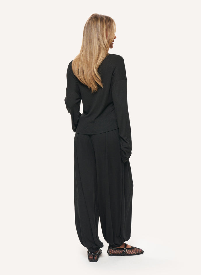 Knitted Slub Set - Black