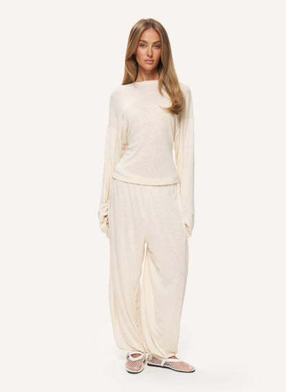 Knitted Slub Set - Cream