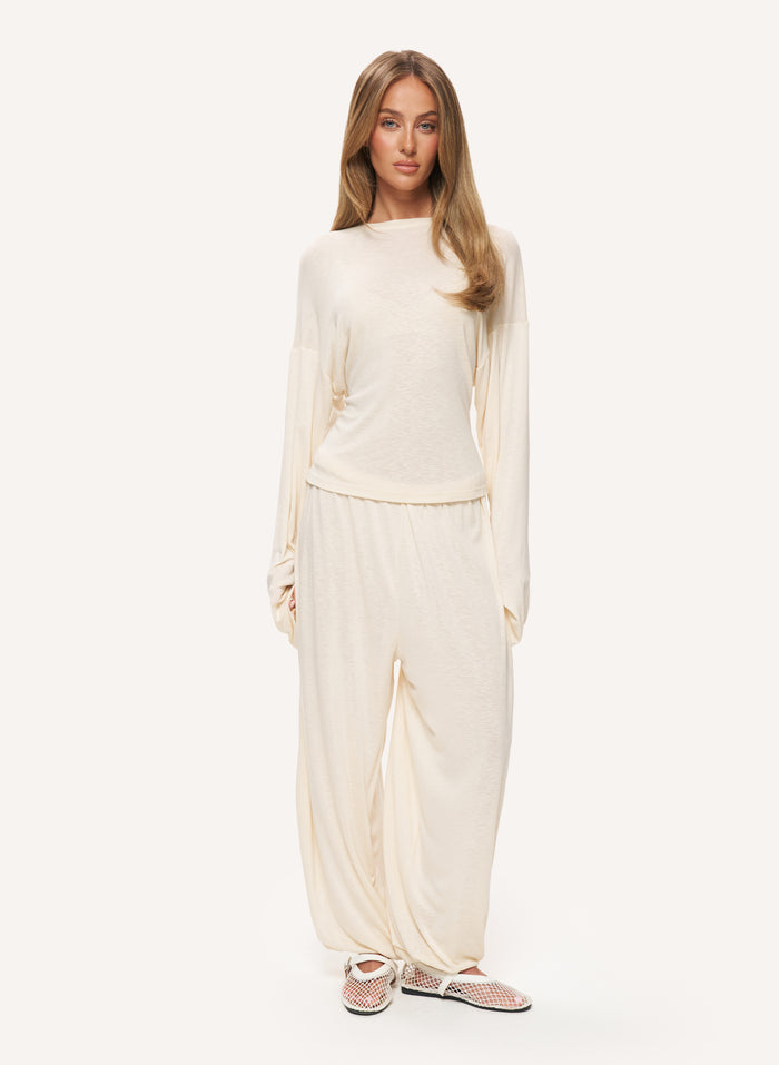 Knitted Slub Set - Cream