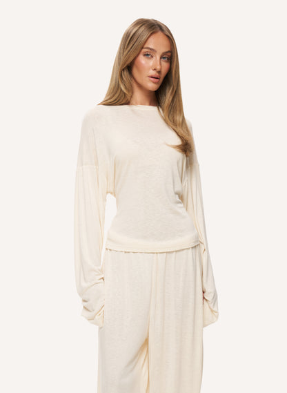 Knitted Slub Set - Cream