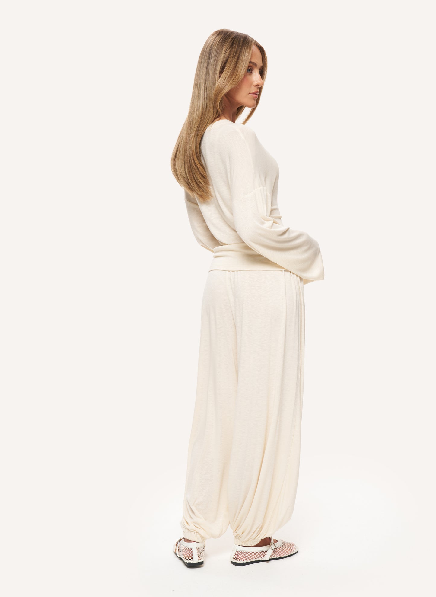 Knitted Slub Set - Cream