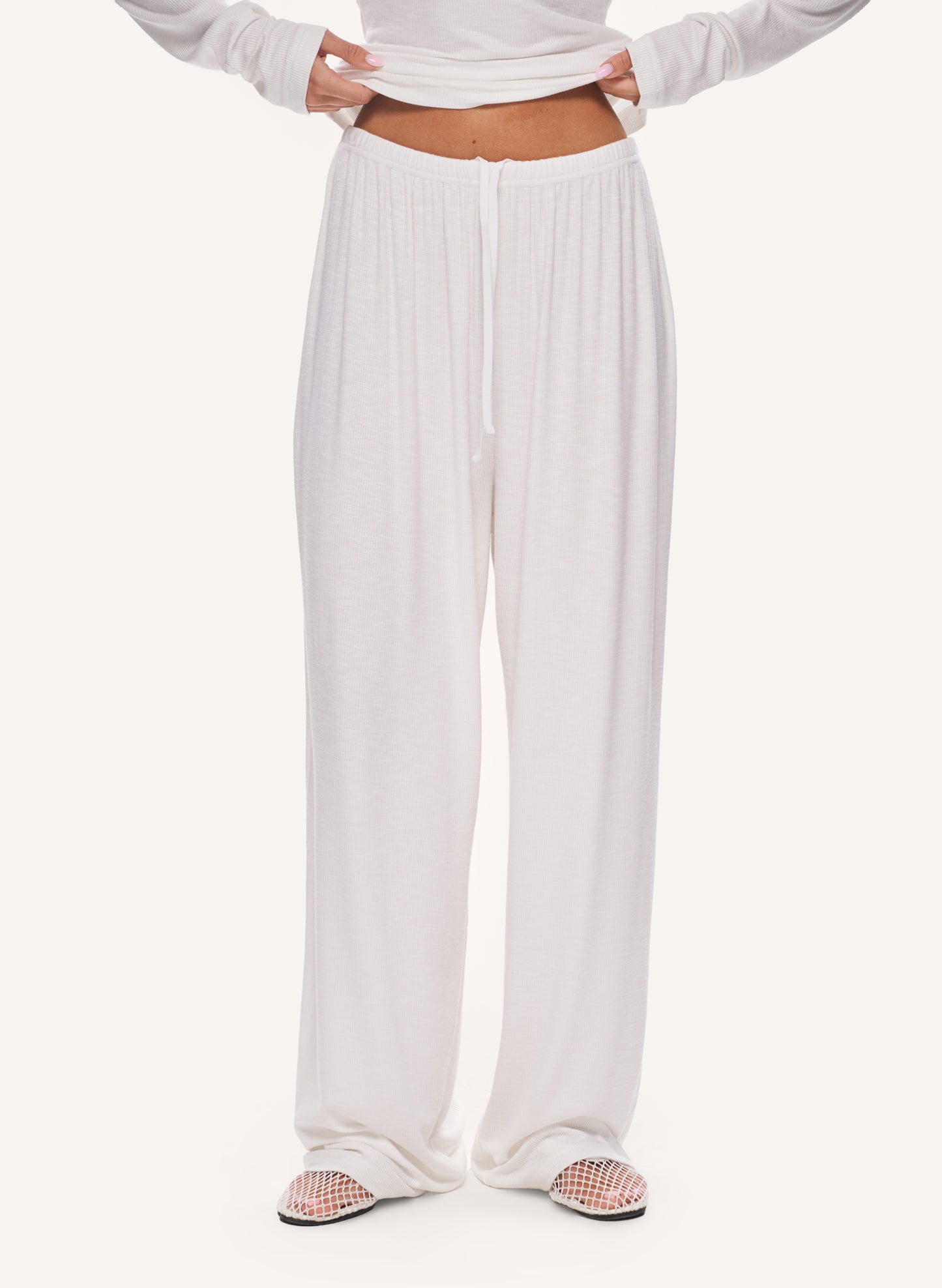 Sculpted Ribbed Set - Off White