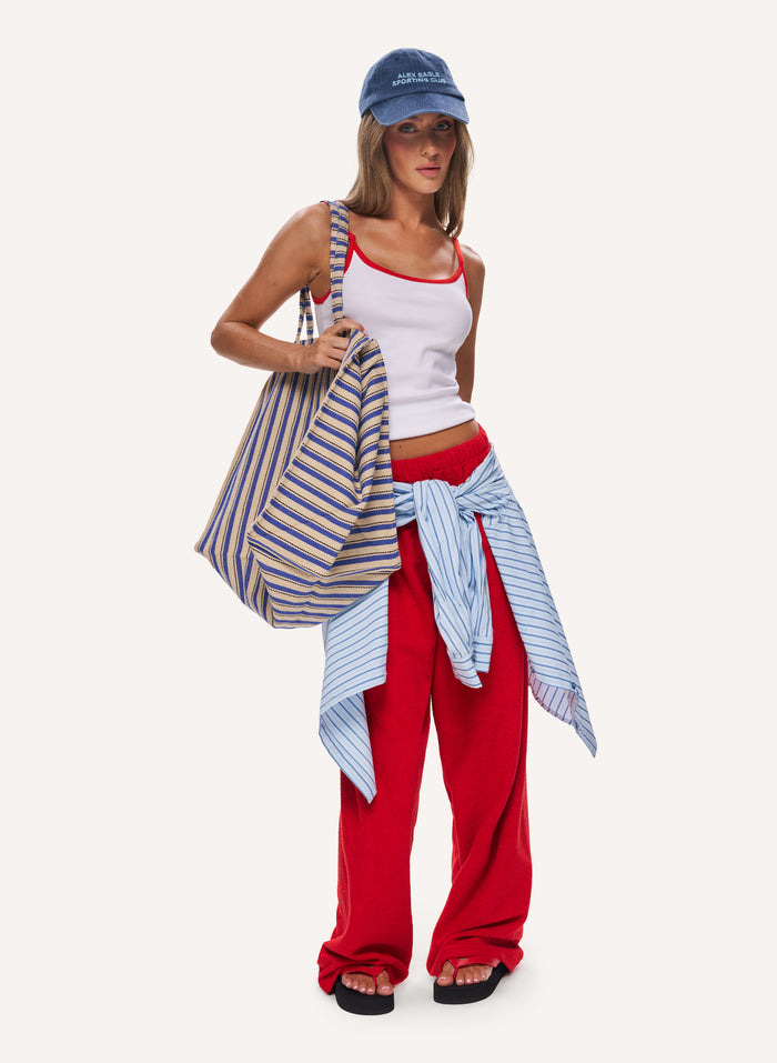 Towelling Pants - Red