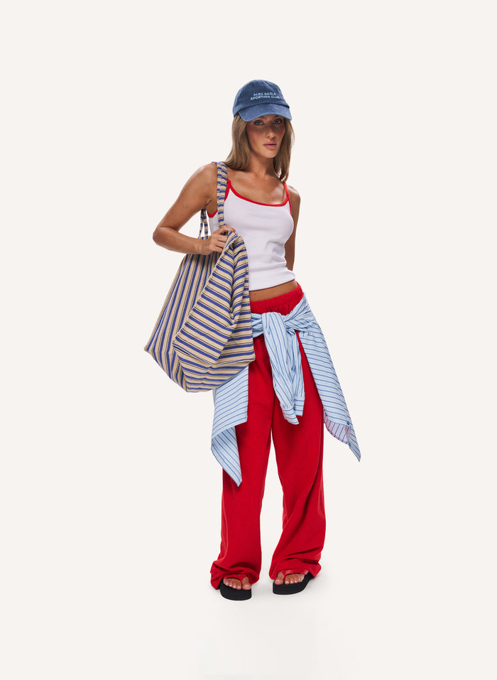 Towelling Pants - Red