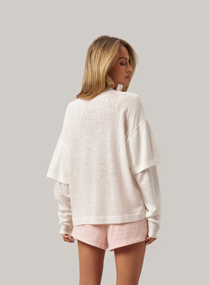 Stay Soft Set - White/Pink