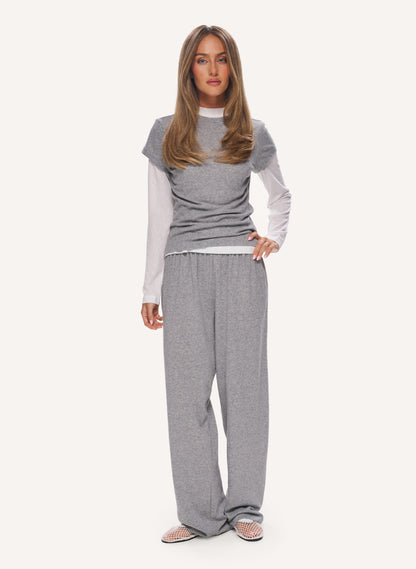 3 Piece Layered Slub Set - Grey
