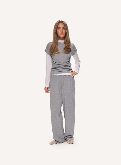 3 Piece Layered Slub Set - Grey