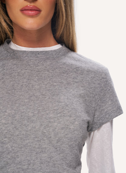 3 Piece Layered Slub Set - Grey