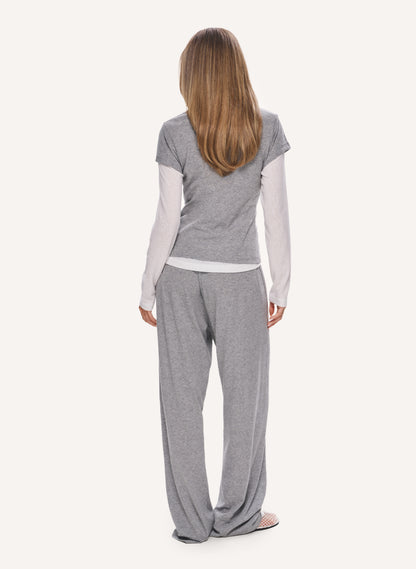 3 Piece Layered Slub Set - Grey