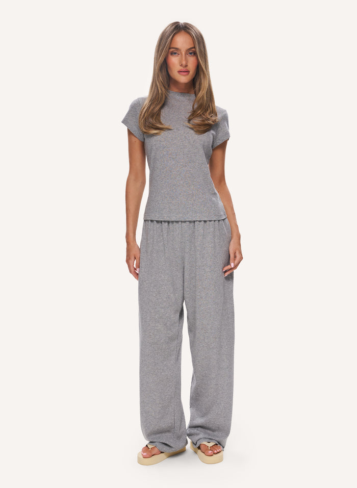3 Piece Layered Slub Set - Grey