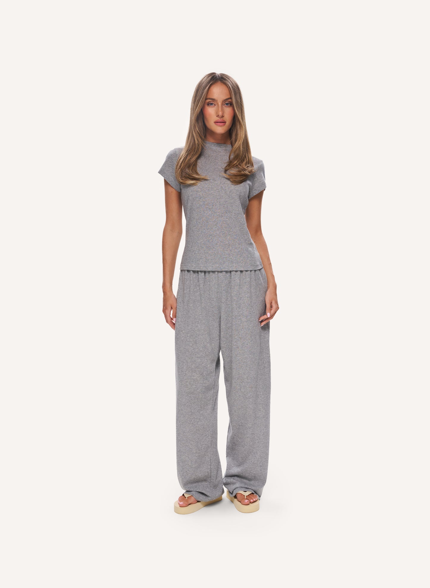 3 Piece Layered Slub Set - Grey