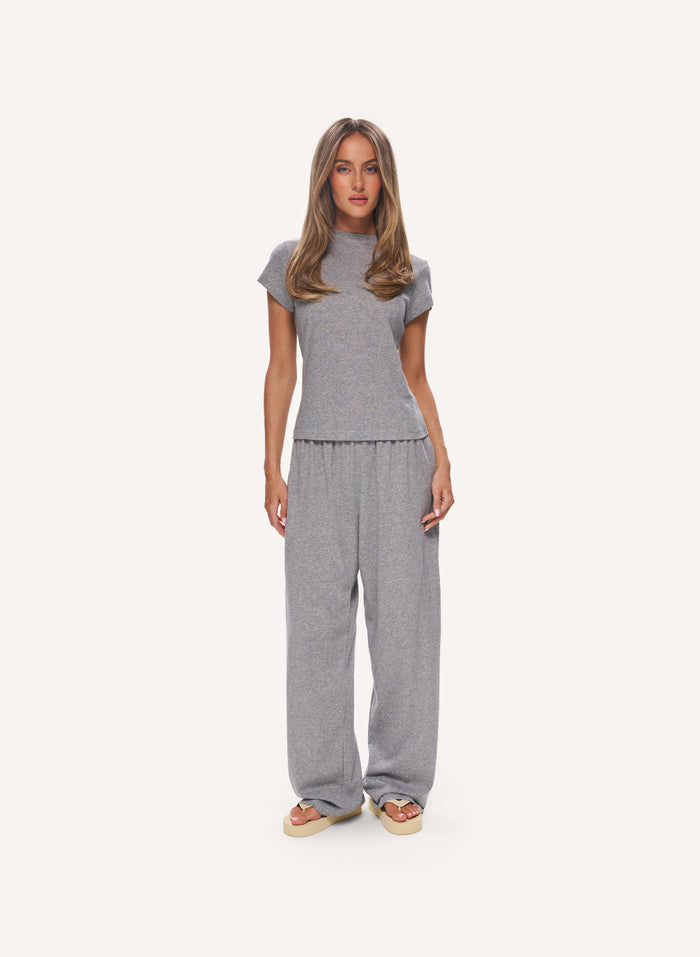 3 Piece Layered Slub Set - Grey