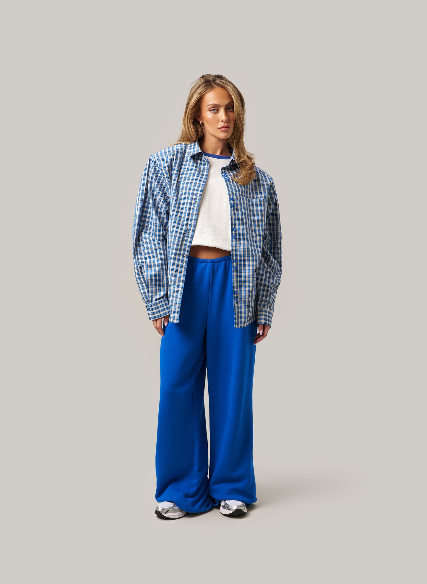 Elevated Check Shirt - Cobalt