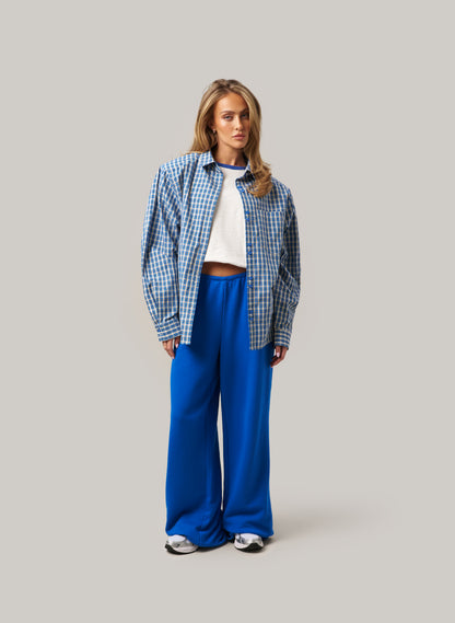 Elevated Check Shirt - Cobalt