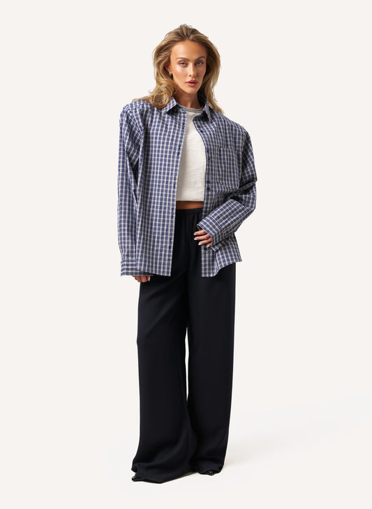 Elevated Check Shirt - Navy