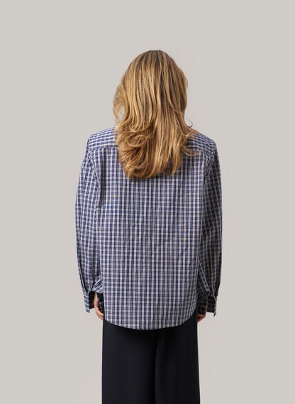 Elevated Check Shirt - Navy