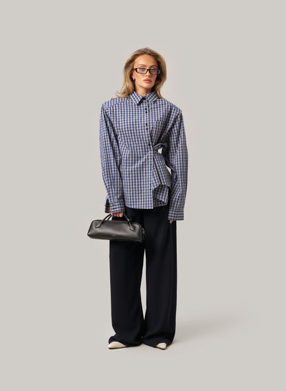Elevated Check Shirt - Navy