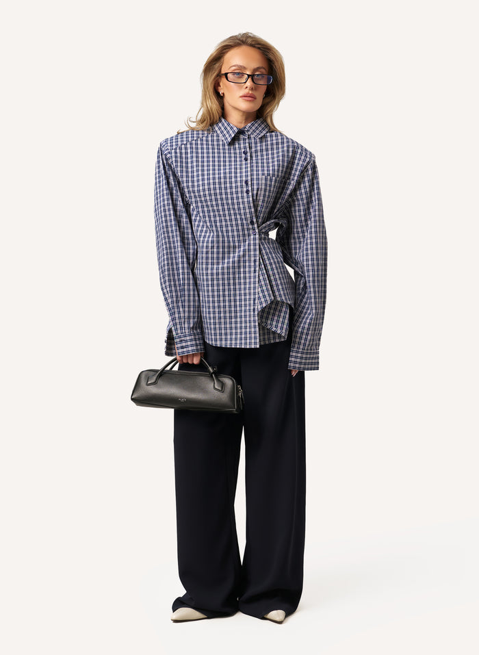 Elevated Check Shirt - Navy