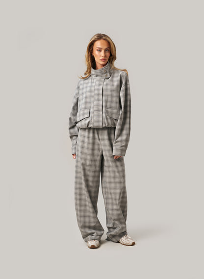 On The Go Pant - Grey Check