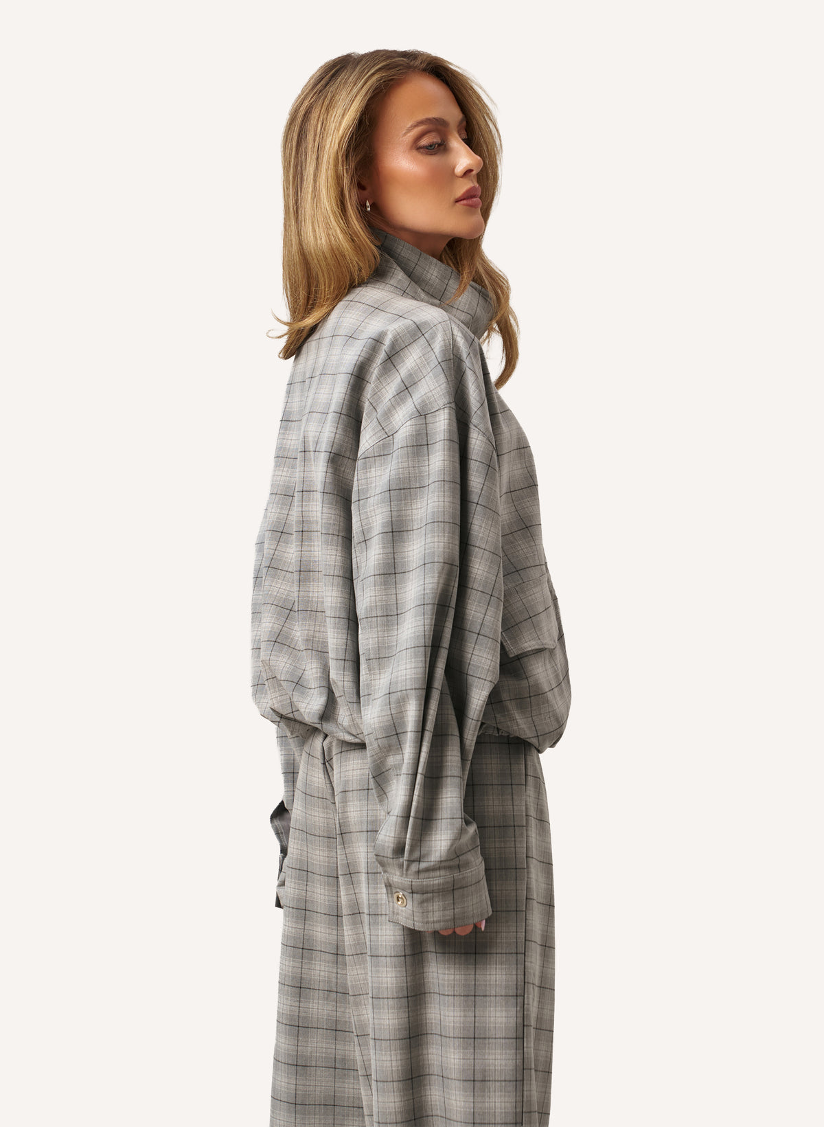 On The Go Jacket - Grey Check