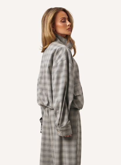 On The Go Jacket - Grey Check