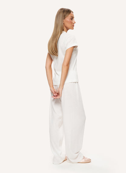 Sloane Slub Set - White