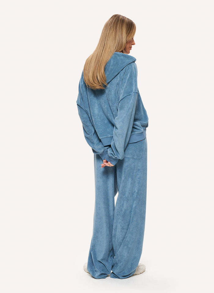 Terry Towelling Tracksuit - Denim Blue