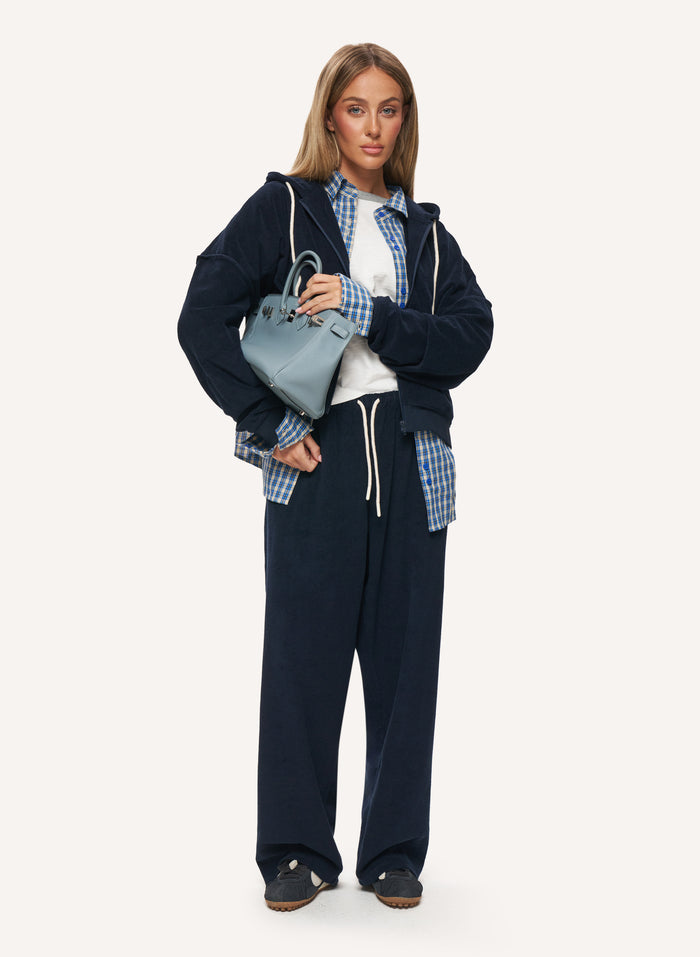 Terry Towelling Tracksuit - Navy